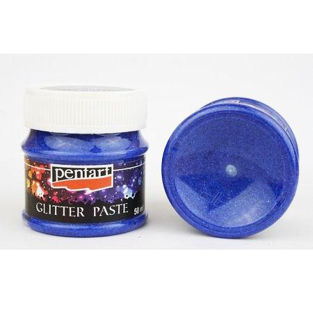 Πάστα με Glitter 50ml Blue Pentart