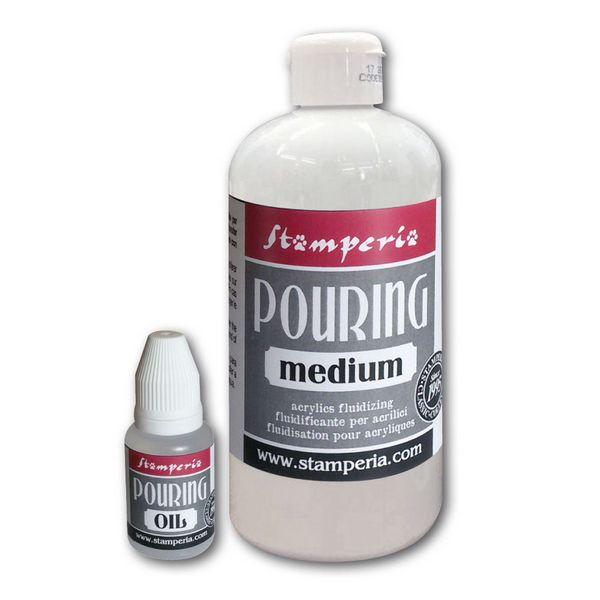 Pouring Medium 500ml + 1 pouning oil 20ml Stamperia