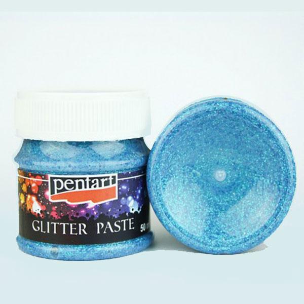 Πάστα με Glitter 50ml Light Blue Pentart 