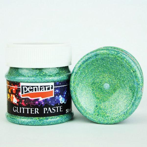 Πάστα με Glitter 50ml Light Green Pentart