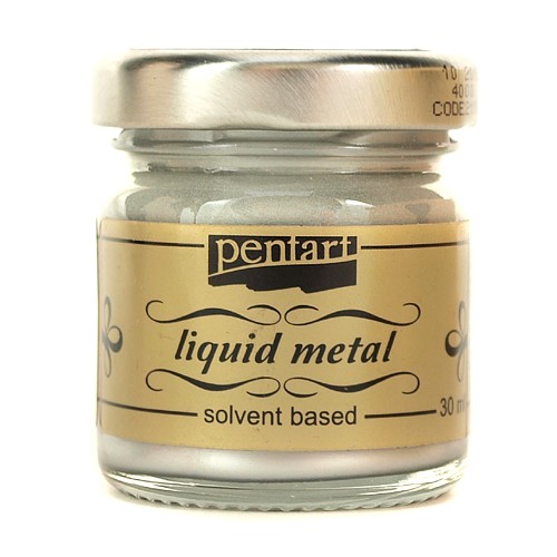 Φύλλο χρυσού Yγρό Pentart Liquid metal 30ml - Silver