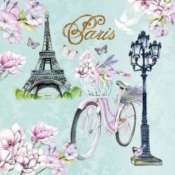 Χαρτοπετσέτα για Decoupage ποδήλατο Παρίσι - 1 τεμ.