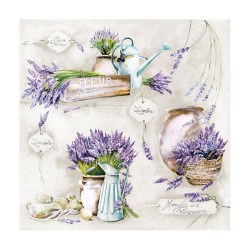 Χαρτοπετσέτα για Decoupage Fleur de Provence 33x33cm - 1 τεμ.