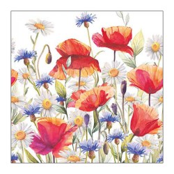 Χαρτοπετσέτα για Decoupage Poppies and Cornflowers  33x33cm - 1 τεμ.