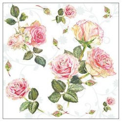 Χαρτοπετσέτα για Decoupage  Ροζ Τριαντάφυλλα - 1 τεμ.