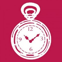Stencil Clock 2 τεμ. 10x10cm - Stamperia