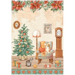 Ριζόχαρτο All Around Christmas Sweet Room A4 Stamperia