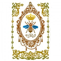 Stencil Βασίλισσα Μέλισσα 21x29.7cm - Stamperia