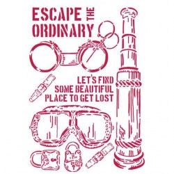 Stencil Escape the ordinary 29.7x21cm - Stamperia