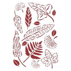 Stencil Romantic Garden House Leaves 29.7x21cm - Stamperia