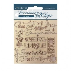 Διακοσμητικό Chipboard Klimt frasi 14x14cm Stamperia