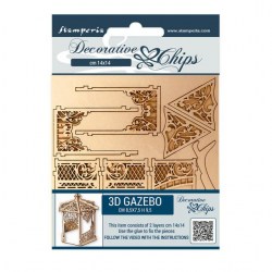 Διακοσμητικό Chipboard Sleeping Beauty Gazebo 2 pieces 14x14cm Stamperia