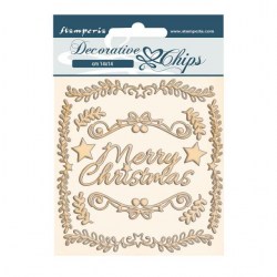 Διακοσμητικό Chipboard Pink Christmas cornici 14x14cm Stamperia