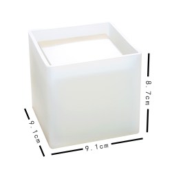 Καλούπι σιλικόνης με τετράγωνο βαζάκι 9x9.1x8.7cm