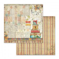 Χαρτι Scrapbooking  Διπλής Όψεως Τούρτα με Patchwork 30.5x30.5cm  Stamperia