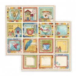 Χαρτί Scrapbooking  Διπλής Όψεως Κάρτες με Patchwork 30.5x30.5cm  Stamperia