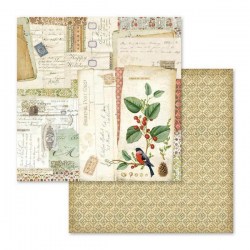 Χαρτί Scrapbooking  Διπλής Όψεως Γράμματα και πουλάκι 30.5x30.5cm  Stamperia