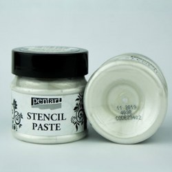 Stencil Paste Pearl Pentart 50ml - Ice Flower