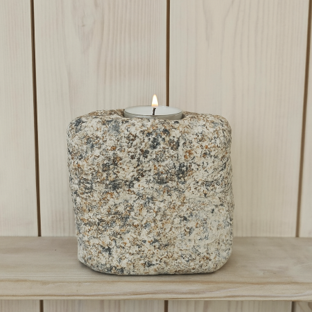 DIY Κηροπήγιο με Εφέ Πέτρας και γρανίτη - Tutorial