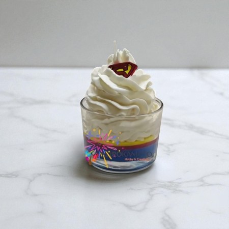 DIY Κερί σε Ποτήρι για Βάπτιση ή Δώρο | Superman Theme – Xeirokamoto