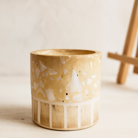 Μάθε πώς να δημιουργείς terrazzo εφέ με σπασμένα κομμάτια πορσελάνης!