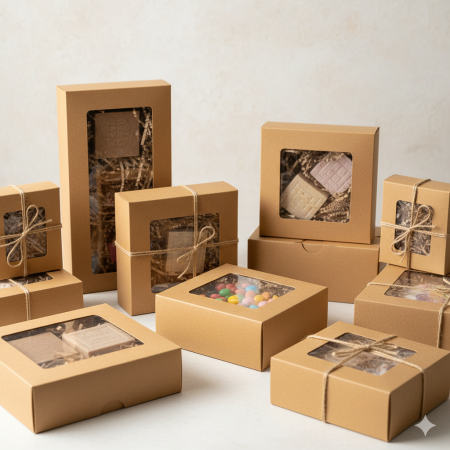Χάρτινα κουτιά σε διάφορα μεγέθη για συσκευασία