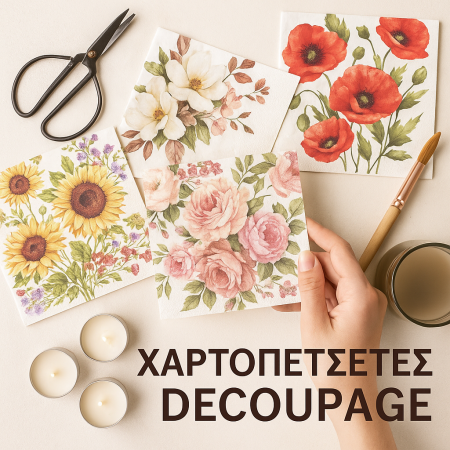Χαρτοπετσέτες για Decoupage & Χειροτεχνίες - Xeirokamoto.gr