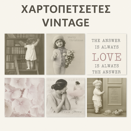 Χαρτοπετσέτες Vintage για Decoupage & Χειροτεχνίες - Xeirokamoto.gr