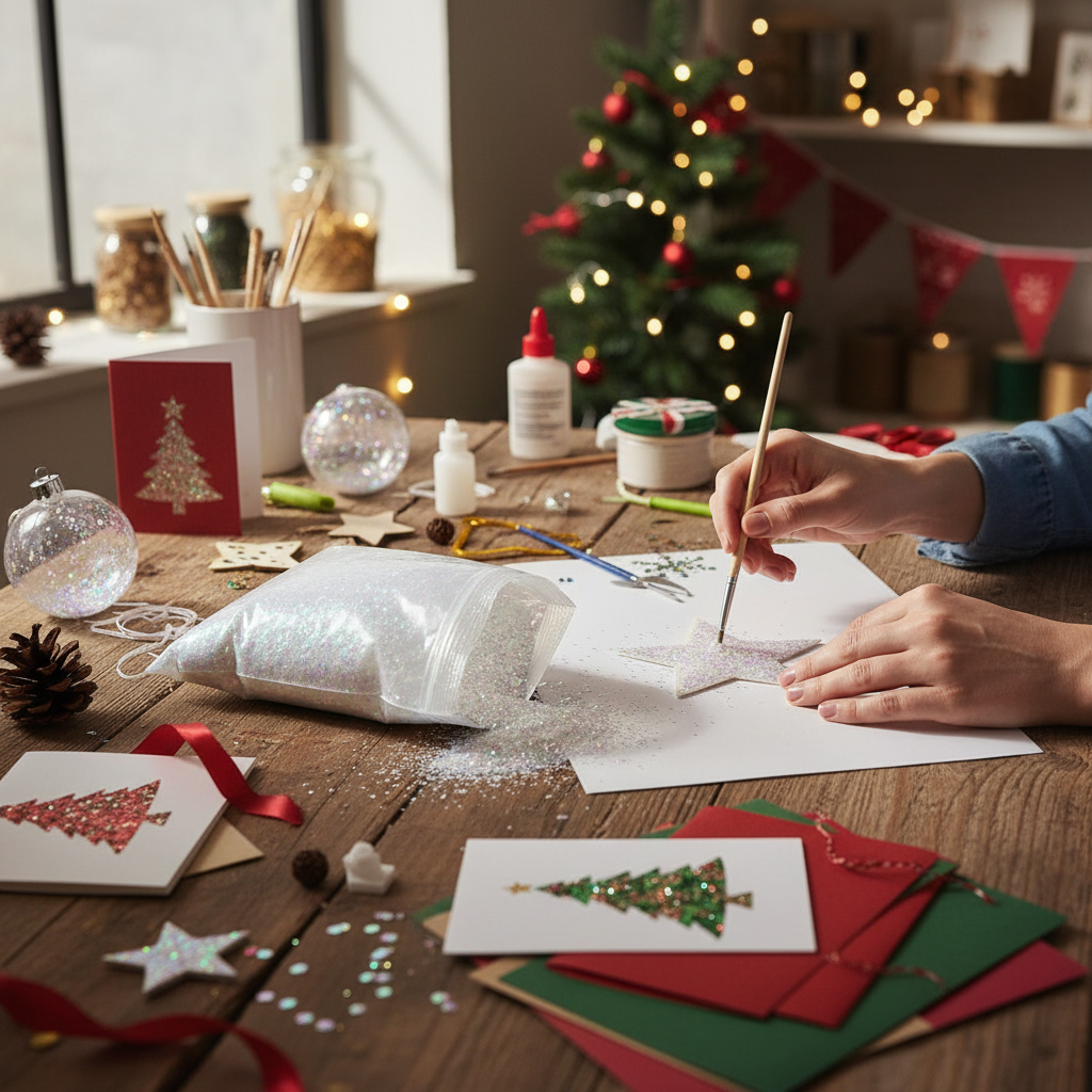 Σακούλα με   Λευκό Ιριδίζον γκλίτερ μικτών μεγεθών 1kg