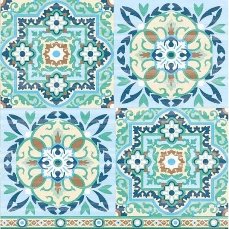 Χαρτοπετσέτα για Decoupage Μπλε τετράγωνα - 1 τεμ.