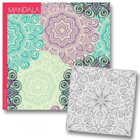 Μπλοκ Mandala motifs 23x23cm 120gr 36 φύλλα