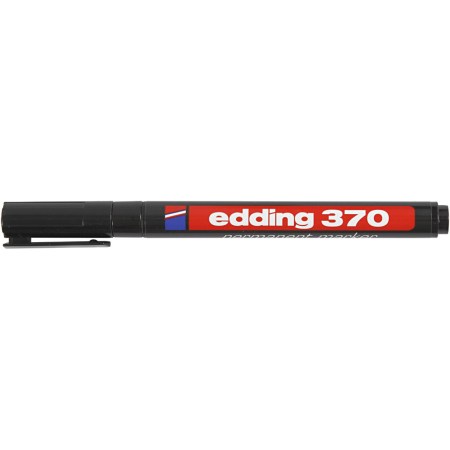 Ανεξίτηλος Μαρκαδόρος Edding 370 - 1mm  - Μαύρο