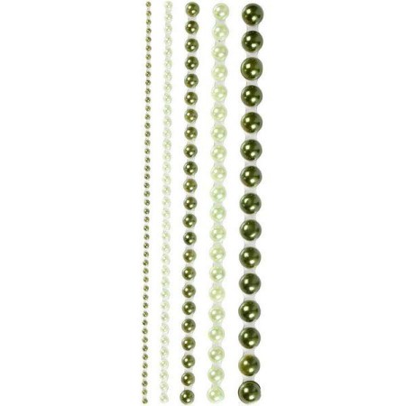 Πέρλες μισές  - 2-8 mm - Πράσινο - 140 τεμ.