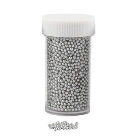 Ασημί χάντρες medium 2mm - 45ml