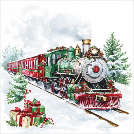 Χαρτοπετσέτα Χριστουγεννιάτικη Christmas Train - 1 τεμ.