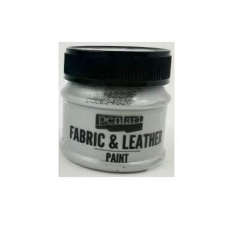 Χρώμα Δέρματος και υφάσματος 50 ml Pentart - Silver