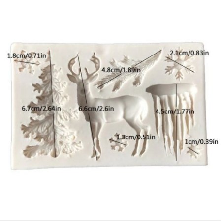 Καλούπι σιλικόνης 45x75mm Christmas decoration