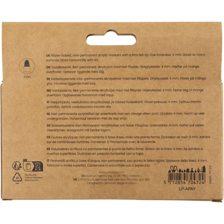 Ακρυλικοί Μαρκαδόροι Creative Multi Markers 4mm σετ 6 τεμάχια