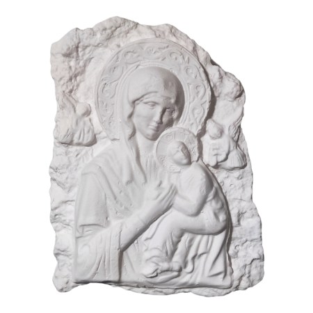 Γύψινο διακοσμητικό Πρόσωπο Παναγίας 20x15cm
