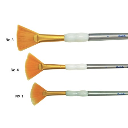 Πινέλο βεντάλια με συνθετική τρίχα No8