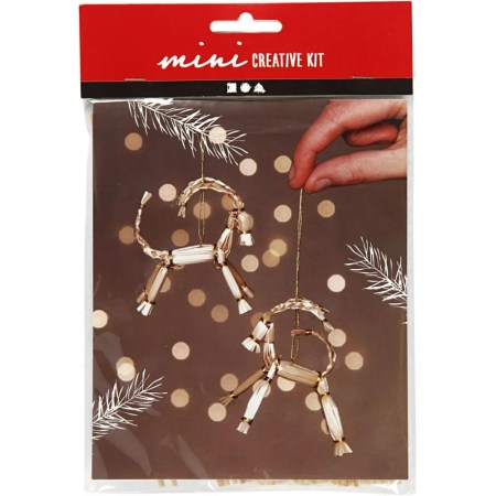 Χριστουγεννιάτικο KIT DIY Ψάθινες κατσικούλες