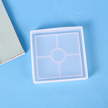 Καλούπι σιλικόνης πλακάκι-σουβέρ τετράγωνο 10x1.5cm