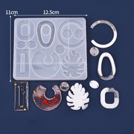 Καλούπι σιλικόνης Σκουλαρίκια και Μενταγιόν 12.6x10.9cm