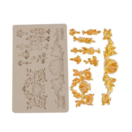 Καλούπι μπορντούρες λουλούδια 193x122mm 