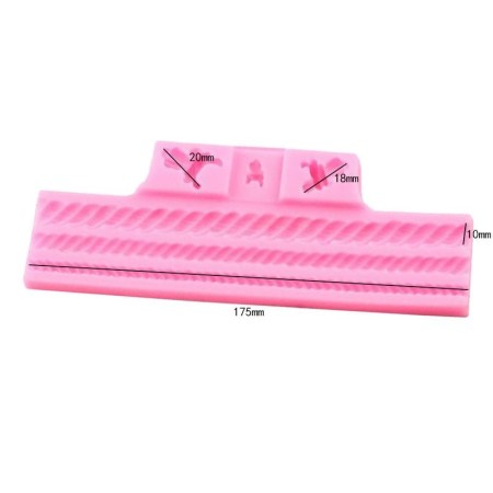 Καλούπι σιλικόνης με Τρέσες και κόμπους 17.5cm