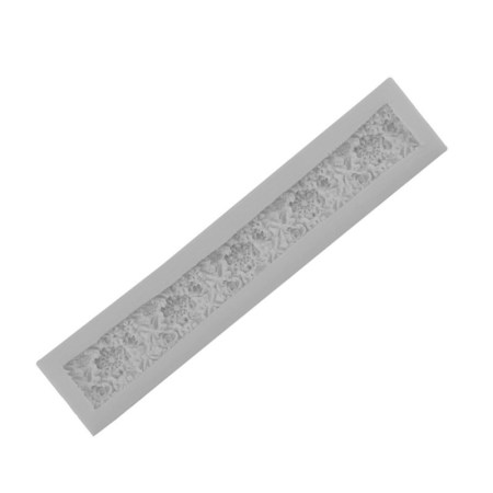 Καλούπι σιλικόνης τρέσσα με λουλούδια 18.5x4x1.3cm