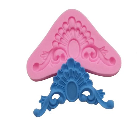 Καλούπι σιλικόνης διακοσμητική γωνία 9.5x8x1cm