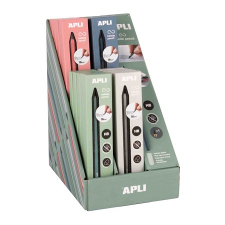 Μολύβι Apli Infinite pencil HB assorted col Πράσινο