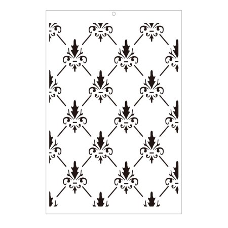 Stencil χοντρό 0.40mm Fleur De Lis Pattern 60x40cm