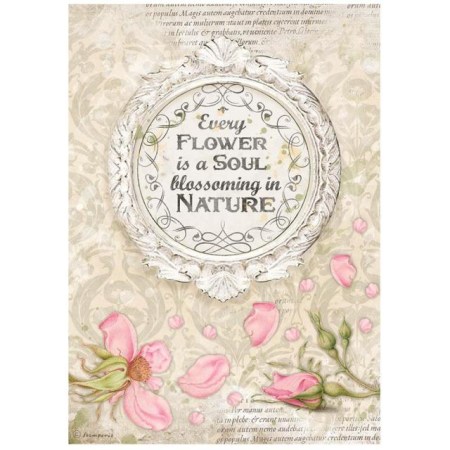 Ριζόχαρτο Romantic Garden House Frame A4 Stamperia